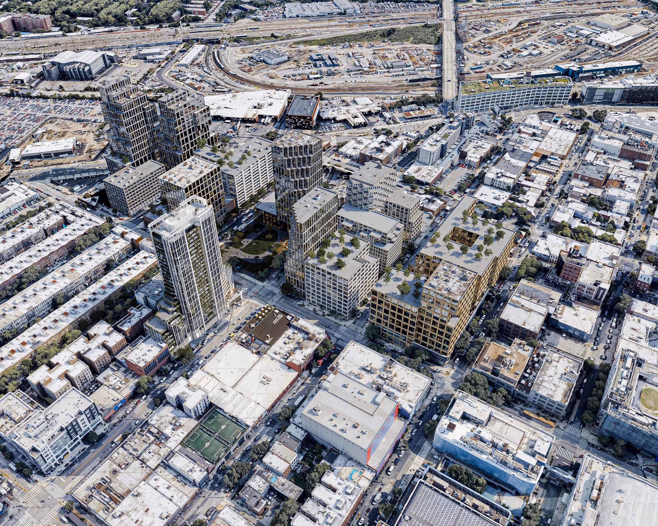 Vista aérea de 34-49 Steinway St